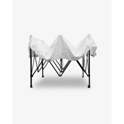 Barnum acier semi pro 2x2 blanc entrouvert - barnum - tonnelle - tonnelle pliante - barnum pliant pas cher