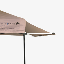 Casquette pour barnum aluminium 3m crème