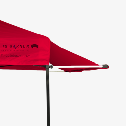Casquette pour barnum aluminium 3m rouge