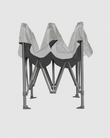tente pliante - barnum aluminium 55 4m x 8m blanc- barnum