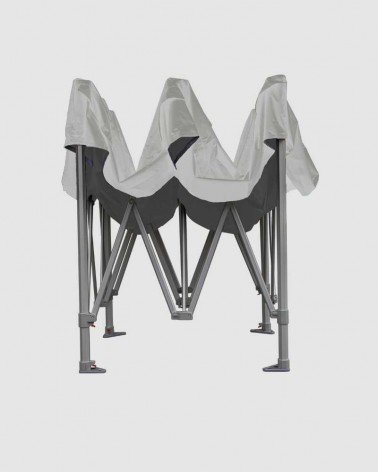 tente pliante - barnum aluminium 55 4m x 8m blanc- barnum