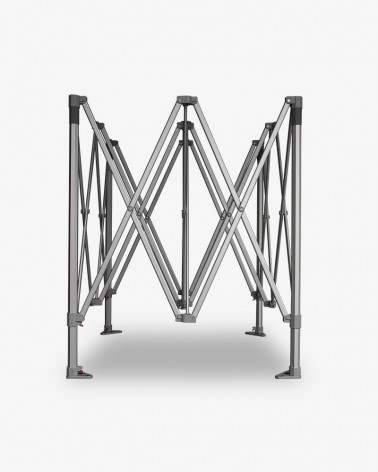 tente pliante - barnum aluminium 55 4m x 8m blanc- barnum