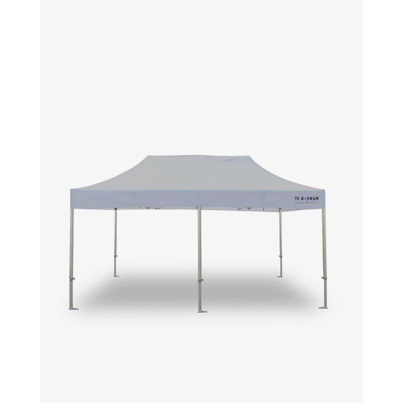 tente pliante - barnum aluminium 55 4m x 8m blanc- barnum