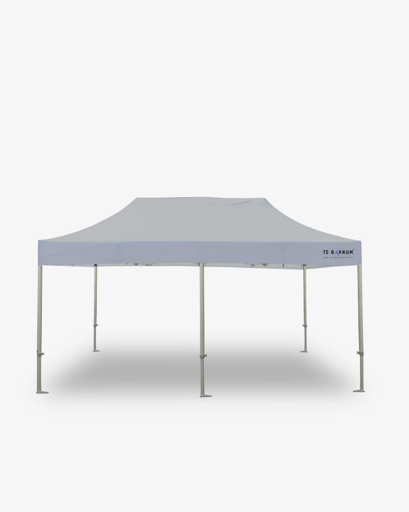 tente pliante - barnum aluminium 55 4m x 8m blanc- barnum