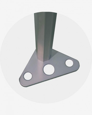 "D" Pied bas (ø 55) pour barnum aluminium 55 4m x 8m bleu