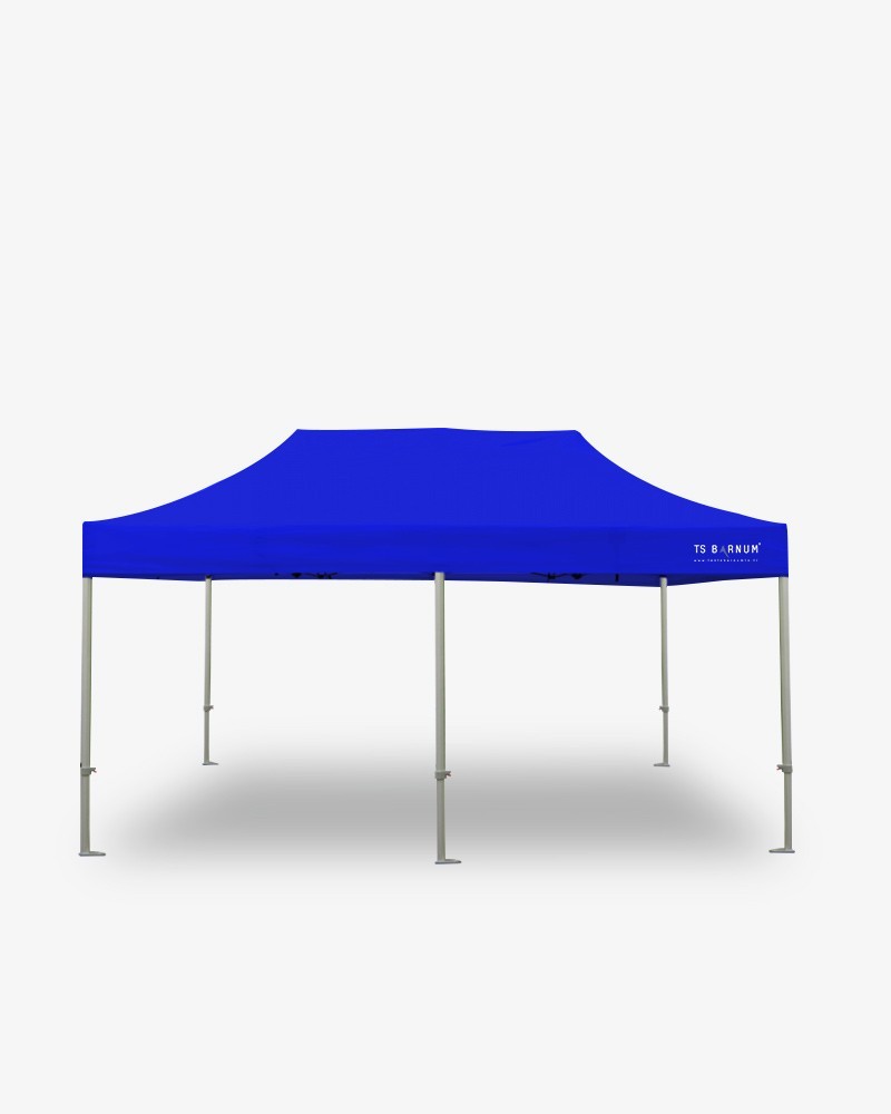 tente pliante - barnum aluminium 55 4m x 8m bleu- barnum