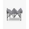 Barnum acier semi pro 2.5x2.5 gris entrouvert - barnum - tonnelle - tonnelle pliante - barnum pas cher