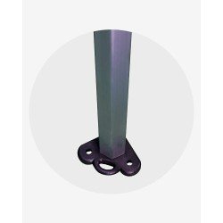 "D" Pied bas (ø 45) pour barnum aluminium 45 2,5m x 2,5m gris