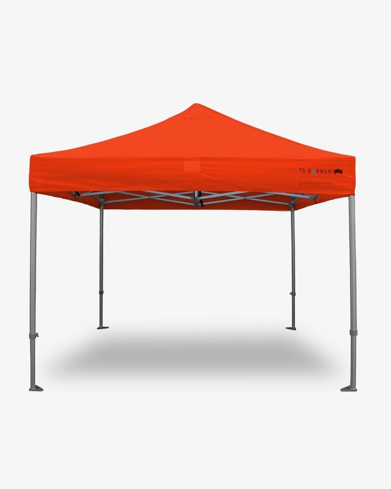 barnum - barnum aluminium 55 3m x 3m orange - tente pliante pas cher