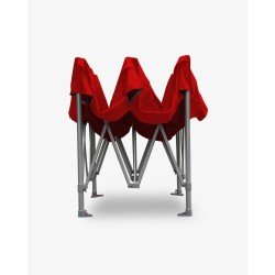 tonnelle pliante - barnum aluminium 55 4.5m x 3m rouge- barnum marchand pas cher plié