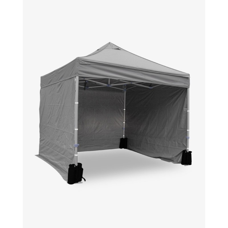 Côté latéral gris 2,5m opaque polyuréthane - 500D- Tente barnum aluminium