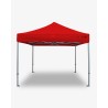 tente pliante -  barnum aluminium 55 3m x 3m rouge - barnum professionnel