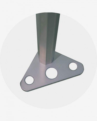 "D" Pied bas (ø 55) pour barnum aluminium 55 4m x 4m gris