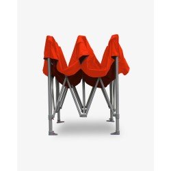 barnum aluminium 55 4m x 4m orange plié - Stand barnum de marché