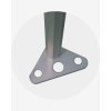 "D" Pied bas (ø 55) pour barnum aluminium 55 4m x 4m orange
