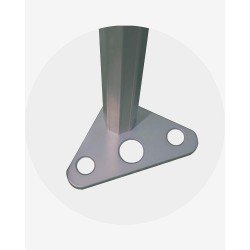 "D" Pied bas (ø 55) pour barnum aluminium 55 3m x 3m bleu