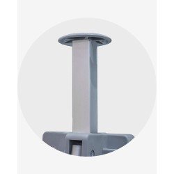 "A" Mat (ø 55) pour barnum aluminium 55 4,5m x 3m bleu