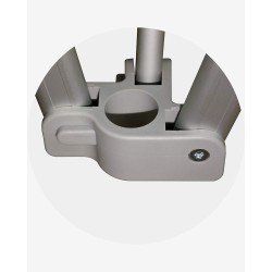 "H" T de croisillon (ø 55) pour barnum aluminium 55 4,5m x 3m bleu