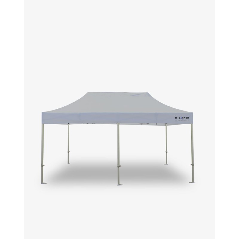 tente pliante - barnum aluminium 55 6m x 3m blanc- barnum